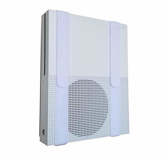 Picture of The All-in Wonder Mount by Mount Genie (1-Pack): The Easiest Wall Mount for All Components Routers Modems Xbox Playstation DVRs | One Size Fits All | Designed for Home and Business (White)
