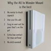 Picture of The All-in Wonder Mount by Mount Genie (1-Pack): The Easiest Wall Mount for All Components Routers Modems Xbox Playstation DVRs | One Size Fits All | Designed for Home and Business (White)