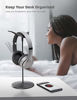 Picture of Headphone Stand, Desktop Headset Holder - Lamicall Desk Earphone Stand, for All Headsets Such as HyperX Gaming Headphones, Beats/Sony/Sennheiser Music Headphones - Black