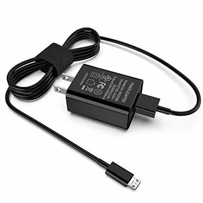 Picture of Kindle Fire Fast Charger [UL Listed] Fotbor AC Adapter 2A Rapid Charger with 6.6Ft Micro-USB Cable for Amazon Kindle Fire 7 HD 8 10 Tablet, Kids Edition,Kindle Fire HD HDX 7 8.9, Fire Phone (Black)