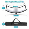 Picture of Neewer Clamshell Light Reflector/Diffuser for Studio Video and Photography with Carrying Bag, 39x18Inch/100x45CM Arclight Curved Eyelighter Lighting Reflector, Black/White/Gold/Silver