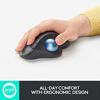 Picture of Logitech ERGO M575 Wireless Trackball Mouse, Easy thumb control, Precision and smooth tracking, Ergonomic comfort design, Windows/Mac, Bluetooth, USB - Graphite