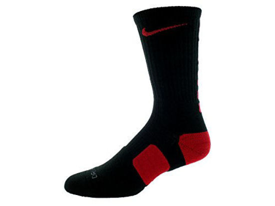 Picture of Nike Dri-FIT Elite Crew Basketball Socks Black/Varsity Red/Varsity Red Size Medium