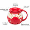 Picture of Ecolution Original Microwave Micro-Pop Popcorn Popper, Borosilicate Glass, 3-in-1 Silicone Lid, Dishwasher Safe, BPA Free, 1.5 Quart - Snack Size, Red