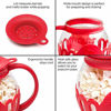 Picture of Ecolution Original Microwave Micro-Pop Popcorn Popper, Borosilicate Glass, 3-in-1 Silicone Lid, Dishwasher Safe, BPA Free, 1.5 Quart - Snack Size, Red