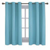 Picture of NICETOWN Window Treatment Thermal Insulated Solid Grommet Room Darkening Curtains/Drapes for Bedroom (Set of 2 Panels, 42 by 63 inches Long, Teal Blue=Light Blue)
