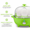 Picture of Elite Cuisine EGC-007G Easy Electric Egg Poacher, Omelet & Soft, Medium, Hard-Boiled Egg Cooker with Auto-Shut off and Buzzer, 7 Egg Capacity, Green