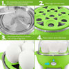 Picture of Elite Cuisine EGC-007G Easy Electric Egg Poacher, Omelet & Soft, Medium, Hard-Boiled Egg Cooker with Auto-Shut off and Buzzer, 7 Egg Capacity, Green