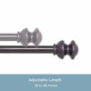 Picture of Kenney Kendall Standard Decorative Window Curtain Rod, 28-48", Antique Rust