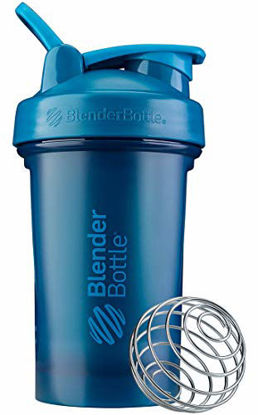 Picture of BlenderBottle Classic V2 Shaker Bottle Perfect for Protein Shakes and Pre Workout, 20-Ounce, Ocean Blue