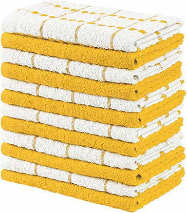 Picture of Utopia Towels Kitchen Towels, 15 x 25 Inches, 100% Ring Spun Cotton Super Soft and Absorbent Yellow Dish Towels, Tea Towels and Bar Towels, (Pack of 12)