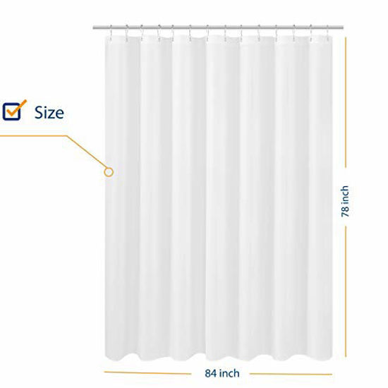Large Fabric Shower Curtain Liner, Shower Curtain Liner 84 Inches Long