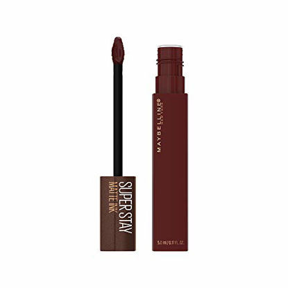 Picture of Maybelline SuperStay Matte Ink Liquid Lipstick, Long-lasting Matte Finish Liquid Lip Makeup, Coffee Edition, Highly Pigmented Color, Mocha Inventor, 0.17 Fl Oz