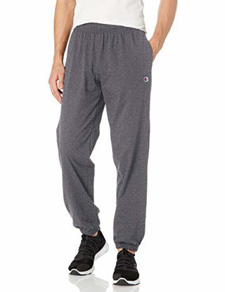 Picture of Champion Men's Closed Bottom Light Weight Jersey Sweatpant, Granite Heather, XX-Large