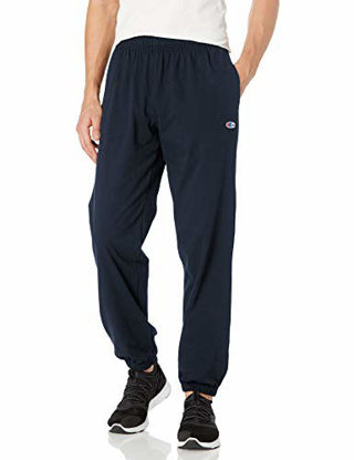 Picture of Champion Men's Closed Bottom Light Weight Jersey Sweatpant, Navy, X-Large