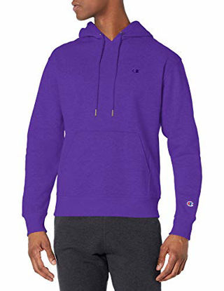 Picture of Champion Men's Powerblend Pullover Hoodie, Purple, Medium