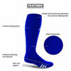 Picture of adidas Unisex Rivalry Soccer OTC Socks (2-Pair), Cobalt/ White, Medium