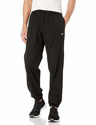 Picture of Champion mens Closed Bottom Light Weight Jersey Sweatpant Pants, Black, XXX-Large US