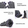 Picture of TRENDOUX Winter Gloves, Knit Touch Screen Glove Men Women Texting Smartphone Driving - Anti-Slip - Elastic Cuff - Thermal Soft Wool Lining - Hands Warm in Cold Weather - Black White - M