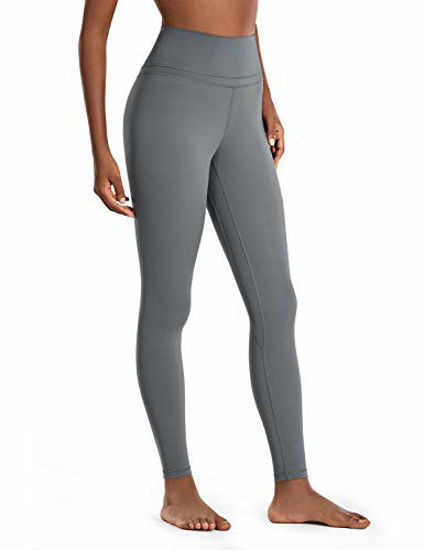 CRZ YOGA Women's Naked Feeling I High Waist Tight Yoga Pants Workout  Leggings-25 Inches Dark Carbon Grey Large