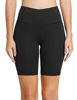 Picture of BALEAF Women's 8" High Waist Biker Workout Yoga Running Compression Exercise Shorts Side Pockets Black Size XL