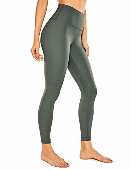 CRZ YOGA Women's Naked Feeling I 7/8 High Waisted Yoga Pants Workout  Leggings - 25 Inches Grey Sage X-Large