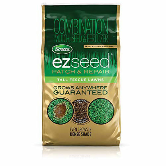 Picture of Scotts EZ Seed Patch & Repair Tall Fescue Lawns - 10 lb., Combination Mulch, Seed, and Fertilizer Mix with Tackifier, Repairs Bare Spots, Covers up to 225 sq. ft.