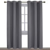 Picture of NICETOWN 3 Pass Microfiber Noise Reducing Thermal Insulated Solid Ring Top Blackout Window Curtains/Drapes (2 Panels, 42 x 84 Inch, Gray)