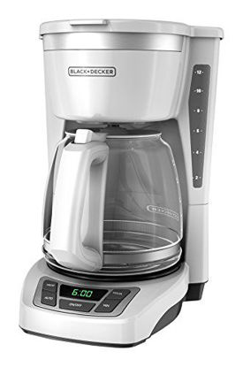 Picture of BLACK+DECKER 12-Cup Programmable Coffeemaker, White, CM1160W