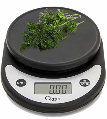 Picture of Ozeri ZK14-AB Pronto Digital Multifunction Kitchen and Food Scale, Standard, Silver On Black