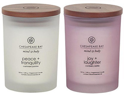 Picture of Chesapeake Bay Candle Scented Candles, Peace + Tranquility & Joy + Laughter, Medium (2-Pack)
