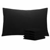 Picture of NTBAY Queen Pillowcases Set of 4, 100% Brushed Microfiber, Soft and Cozy, Wrinkle, Fade, Stain Resistant with Envelope Closure, 20"x 30", Black