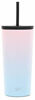 Picture of Simple Modern Classic Insulated Tumbler with Straw and Flip or Clear Lid Stainless Steel Water Bottle Iced Coffee Travel Mug Cup, 20oz Lid & Flip, Ombre: Sweet Taffy