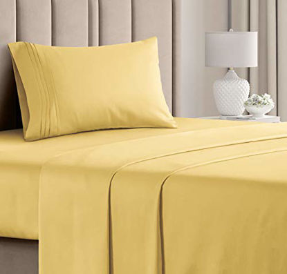Picture of Twin XL Sheet Set - 3 Piece - College Dorm Room Bed Sheets - Hotel Luxury Bed Sheets - Extra Soft Sheets - Deep Pockets - Easy Fit - Breathable & Cooling Sheets - Bed Sheets - Twin - Twin XL Bed Sheet