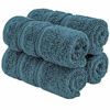 Picture of American Soft Linen Premium Genuine Turkish Cotton, Luxury Hotel Quality for Maximum Softness & Absorbency for Face, Hand, Kitchen & Cleaning (4-Piece Washcloth Set, Colonial Blue)