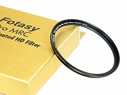 Picture of Fotasy 62mm Ultra Slim UV Protection Lens Filter, Nano Coatings MRC Multi Resistant Coating Oil Water Scratch, 16 Layers Multicoated 62mm UV Filter