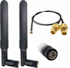 Picture of WiFi Antenna 8dBi Omni RP-SMA Male 2.4Ghz 5.8Ghz Dual Band + 20cm U.FL IPEX MHF4 to RP SMA Female Extension Cable for M.2 NGFF Card Notebook Drone 2 Pcs