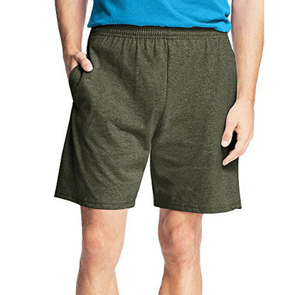 Picture of Hanes Men's Jersey Short with Pockets, camouflage green heather, 4X Large