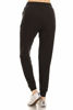 Picture of Leggings Depot JGA128-BLACK-S Solid Jogger Track Pants w/Pockets, Small