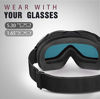 Picture of OutdoorMaster OTG Ski Goggles - Over Glasses Ski/Snowboard Goggles for Men, Women & Youth - 100% UV Protection (Black Frame + VLT 60.1% Light Blue Lens)