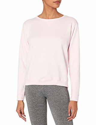 Picture of Hanes Women's V-Notch Pullover Fleece Sweatshirt, Pale Pink, XL