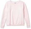 Picture of Hanes Women's V-Notch Pullover Fleece Sweatshirt, Pale Pink, XL
