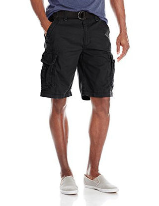 Picture of UNIONBAY Men's Survivor Belted Cargo Short-Reg and Big & Tall Sizes, Black, 46