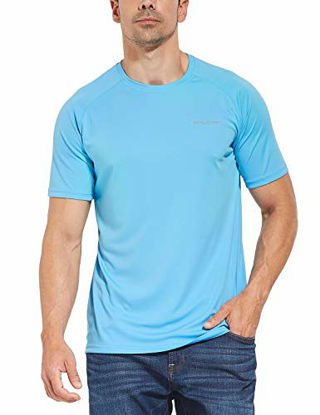 Picture of BALEAF Men's UPF 50+ Outdoor Running Workout Short-Sleeve T-Shirt Blue Size M