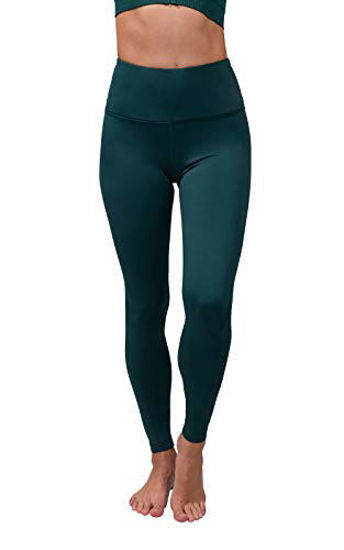 GetUSCart- 90 Degree By Reflex High Waist Fleece Lined Leggings - Yoga Pants  - Deep Jade - Medium