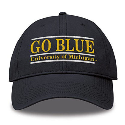 Picture of The Game NCAA Michigan Wolverines Bar Design Twill Hat, Navy, Adjustable