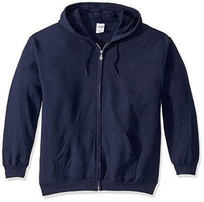 Picture of Gildan Men's Fleece Zip Hooded Sweatshirt Navy Large