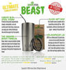 Picture of Beast 20oz Insulated Reusable Tumbler - BPA Free Stainless Steel Coffee Cup with Lid, 2 Straws, Brush & Gift Box (