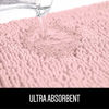 Picture of Gorilla Grip Original Luxury Chenille Bathroom Rug Mat, 30x20, Extra Soft and Absorbent Shaggy Rugs, Machine Wash Dry, Perfect Plush Carpet Mats for Tub, Shower, and Bath Room, Light Pink