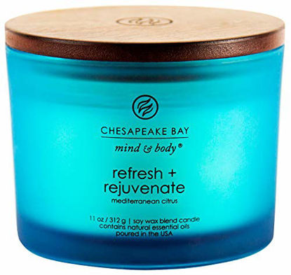 Picture of Chesapeake Bay Candle Scented Candle, Refresh + Rejuvenate (Mediterranean Citrus), Coffee Table